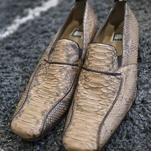 Stylish Python Pattern Loafers for Men